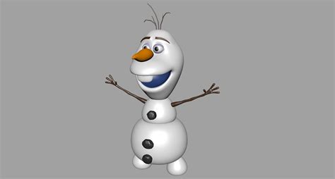 Olaf Disney Frozen High Poly Free 3d Model 3ds Obj Dae C4d Mb