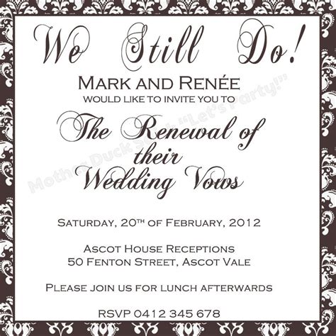 Printable Vow Renewal Invitations