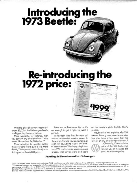 Amazon.com : 1973 VW Beetle Volkswagen Original Magazine Ad- Under ...