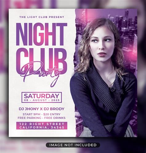 Premium Psd Night Club Party Flyer Social Media Post And Web Banner