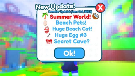 We Made The Summer Update And Now Its Here Pet Simulator X Youtube