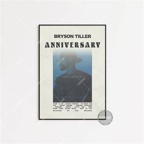 Bryson Tiller Posters / Anniversary Poster Tracklist Album - Etsy