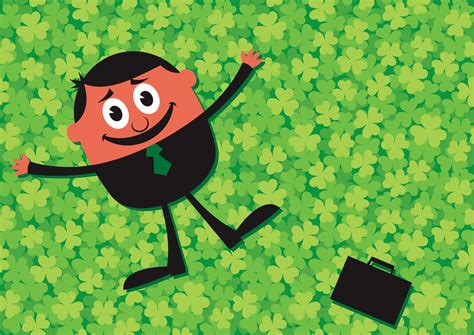 lucky businessman cartoon  vector art  vecteezy