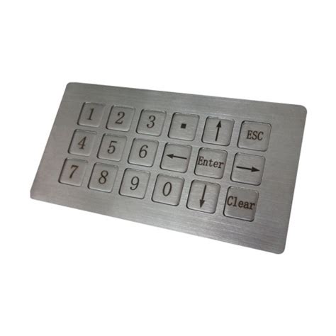 Keys Compact Vandal Proof Stainless Steel Industrial Numeric Keypad