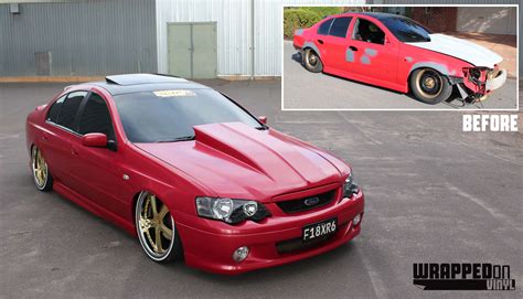 Ford Ba Xr6 Turbo Hexis Glitter Deep Red — Wrapped On Vinyl Bendigo