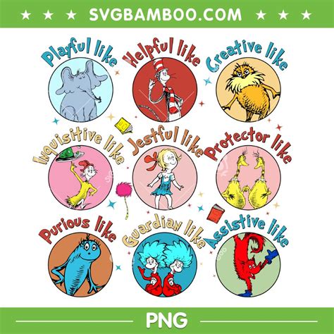 Dr Seuss Characters Saying PNG