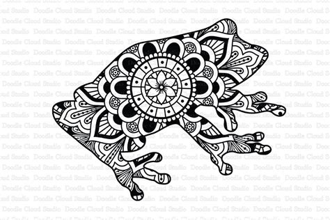 Frog Mandala Svg Frog Svg Zentangle Frog Mandala Svg Files Etsy