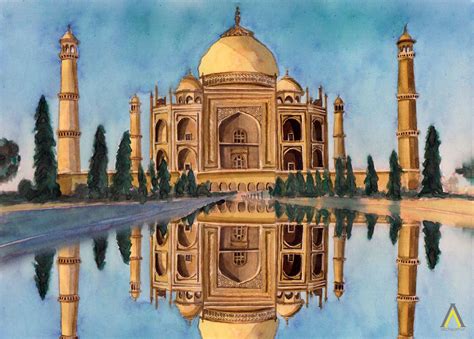 Watercolor Painting Of Taj Mahal Archeamor Taj Mahal Watercolor