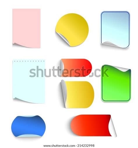 Set Sticky Labels Stock Illustration 214232998