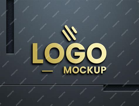 Premium Psd Gold Logo Mockup Psd