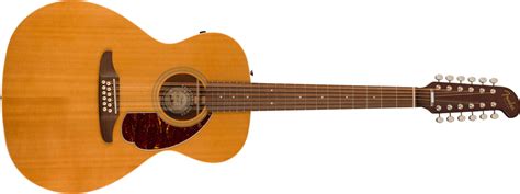 Fender Villager 12-String Acoustic/Electric Guitar, Walnut Fingerboard, Tortoiseshell Pickguard ...