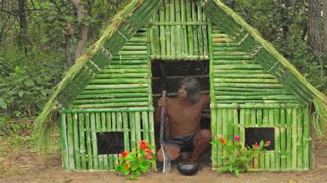 A Jungle Man Build Wonderful House In The Amazon Forest Youtube