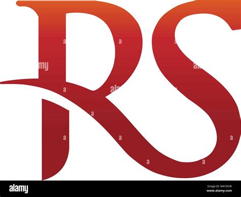 Elegant Concept Logo Elements Letter RS Vector Image Stock Vector Image