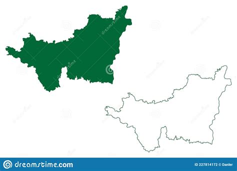 Hooghly District West Bengal State, Republic of India Map Vector ...