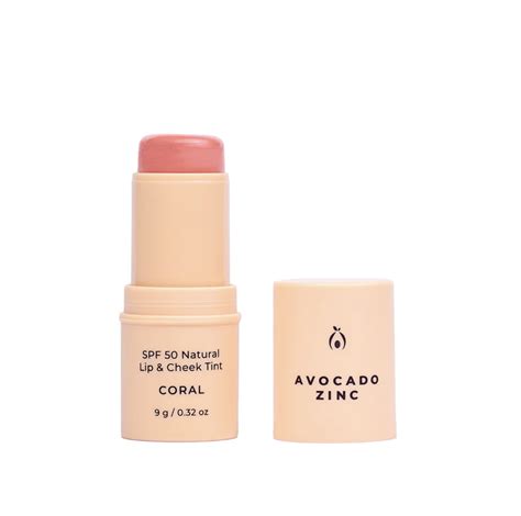 Avocado Zinc Spf 50 Natural Lip And Cheek Tint Coral — Marci Wellness