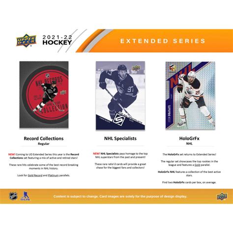 Ud Extended Series Hockey Hobby Box Cards U