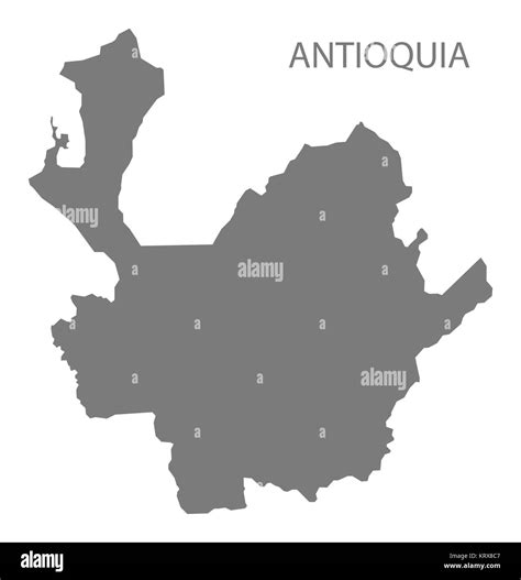 Mapa De Antioquia Colombia En Gris Fotografía De Stock Alamy