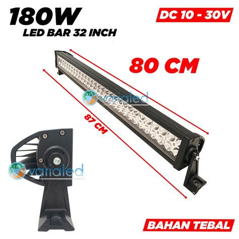 Jual LED BAR 180W 32 Inch 79 Cm Double Row Fokus 12V 24V Lampu Sorot