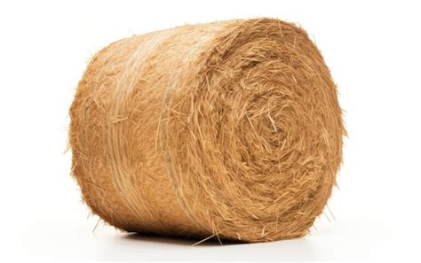 premium photo rural haystack  white background