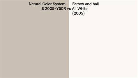 Natural Color System S 2005 Y50r Vs Farrow And Ball All White 2005