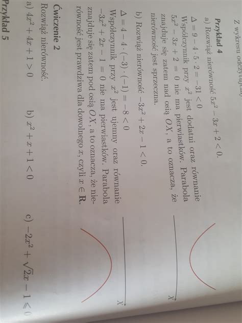 Rozwiaz Nierownosc Funkcja Kwadratowa Cw Brainly Pl