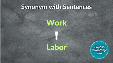 Synonyms Of Work Easy To Understand Synonym Synonym Sentence Youtube