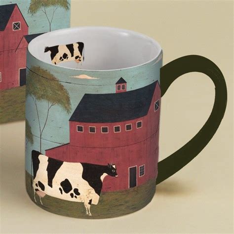 Lang Folk Art Barn Coffee Mug 14oz 5021040 Lang Mugs Cow Cups