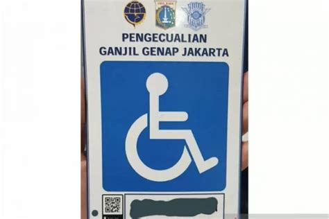 Dishub DKI Distribusikan 77 Stiker Bagi Difabel Untuk Ganjil Genap