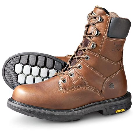 Mens Wolverine® Multishox™ Vibram® Work Boots Dark Brown 158014