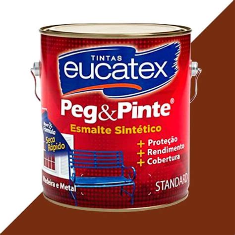 Tinta Esmalte Sintetico Eucatex 3600ml Tabaco Brilhante Peg Pinte