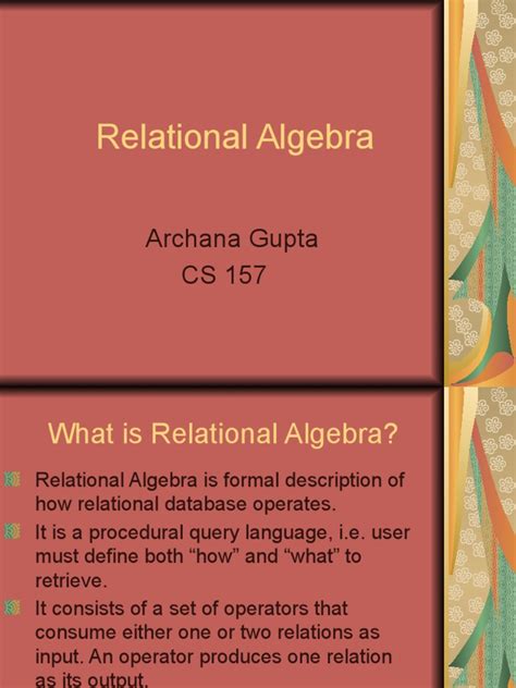 Relational Algebra Examples | PDF | Relational Model | Mathematical Logic