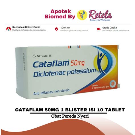 Jual Cataflam 50MG 1 Blister Isi 10 Tablet Shopee Indonesia