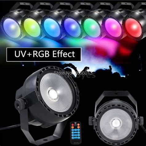 2pcs 30W LED Par Light For Stage Lighting Multi Effects RGB UV Strobe