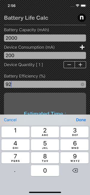 Battery Life Calculator iOS Apps for iPhone and iPad | Nitrio