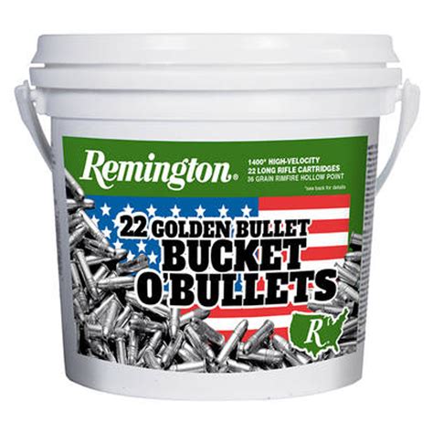 Remington 22 Lr Golden Bullet 36gr Hollow Point Bucket Of 1400rds