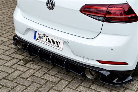 Racing Heckansatz Diffusor mit Seitenteilen für VW Golf 7 GTI TCR