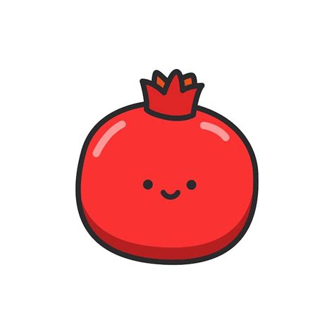 Premium Vector | Cute pomegranate