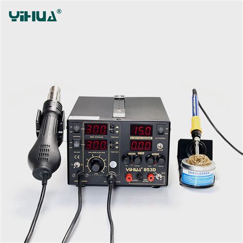 YIHUA 853D5A II Hot Air Gun Soldering Iron Rework Station With 5A 30V