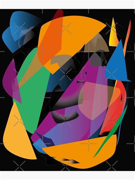 Educational Cubism Face 02 Poster For Sale By Amrichjimi Redbubble