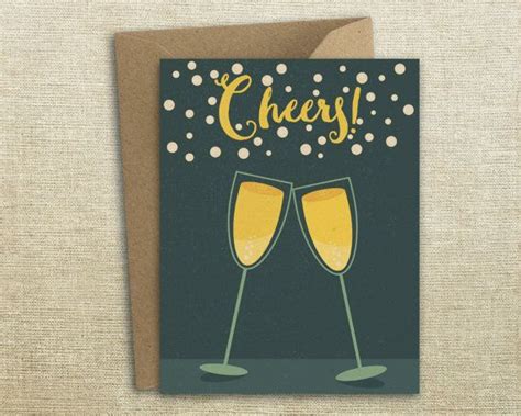 Champagne Cheers Congratulations Celebration Card Cool Cards Champagne Bubbles Greeting