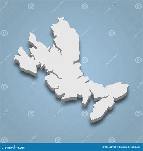 3d Isometric Map of Skye is an Island in Scotland Stock Vector ...