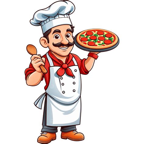 cartoon pizza chef