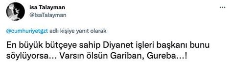 Korkumuzdan Yeni Araba Alam Yoruz Diyen Diyanet Leri Ba Kan N