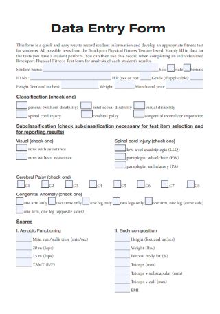 FREE 24+ Data Entry Form Samples, Word, PDF