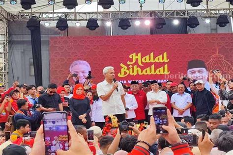 Warga Surabaya Padati Balai Pemuda Dukung Ganjar Presiden