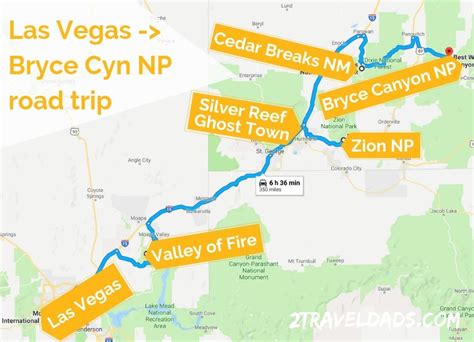 Utah And Arizona National Parks Road Trip Map