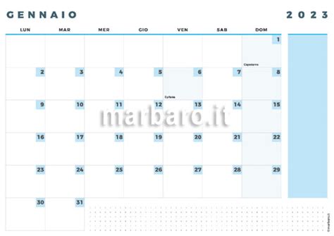 Calendario 2023 Mensile In PDF Da Stampare Scaricalo Adesso