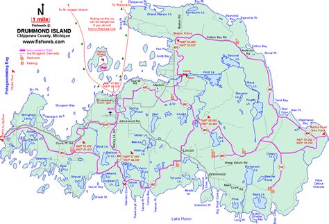 Drummond Island Michigan Map – Map Vector