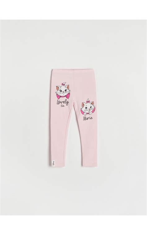 Colanți The Aristocats cu conținut ridicat de bumbac Culoare roz pastel