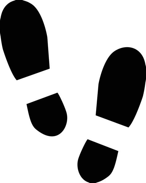 Human Shoe Footprint Icon On White Background Flat Style Foot Prints